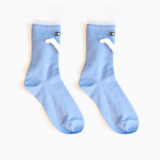 Matching Hand-Hold Mid-Calf Socks