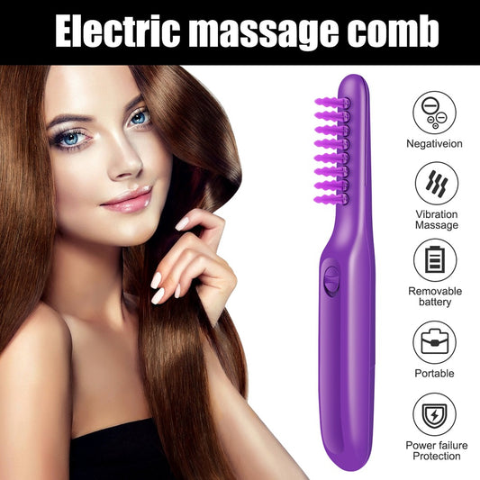 Cordless Purple Detangling Massage Brush