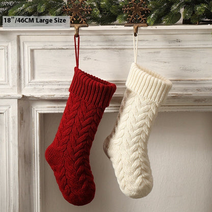 18-Inch Knitted Holiday Gift Stocking
